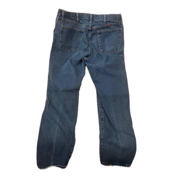 Rustler Blue Straight Leg Jeans Mens 36x34 - Picture 2 of 3